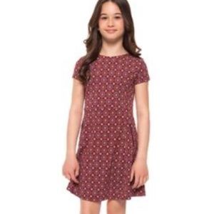 BRAND NEW girl dex floral red dress size M